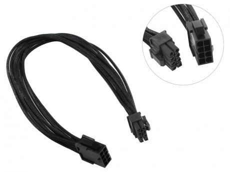 Аксессуар Кабель Akasa Flexa 8pin VGA Power Extension Cable 40cm AK-CBPW09-40BK