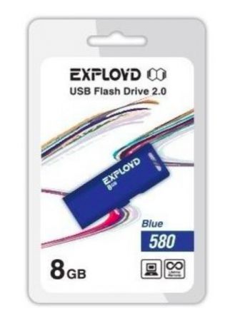 USB Flash Drive 8Gb - Exployd 580 EX-8GB-580-Blue