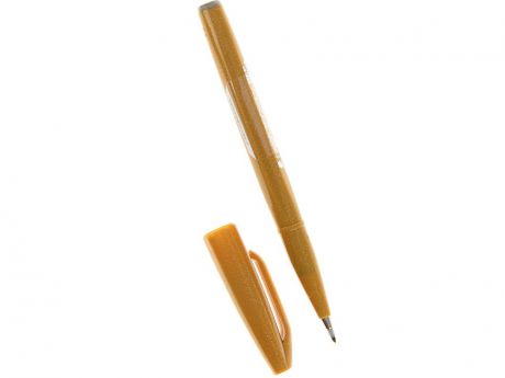 Фломастер-кисть Pentel Brush Sign Pen Ochre SES15C-Y