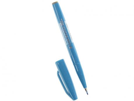 Фломастер-кисть Pentel Brush Sign Pen Light Blue SES15C-S
