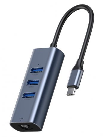 Хаб Baseus Enjoy Series Type-C to USB3.0x3 / RJ45 Port Grey CAHUB-M0G