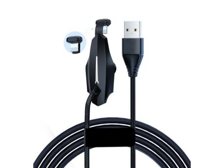Аксессуар Baseus Colorful Suction Mobile Game Data Cable USB-Lightning 2.4A 1.2m Black CALXA-A01