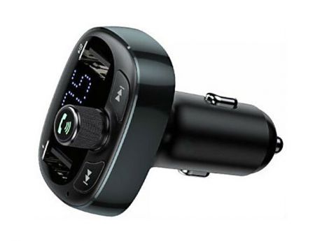 FM-Трансмиттер Baseus T Typed Bluetooth MP3 Charger With Car Holder Standard Edition Black CCTM-01