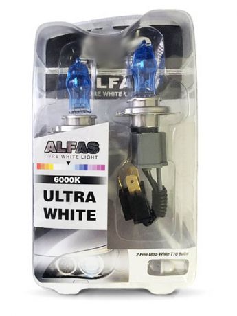 Лампа AVS Alfas Pure-White H11 12V 85W T10 6000К 2+2шт A07242S