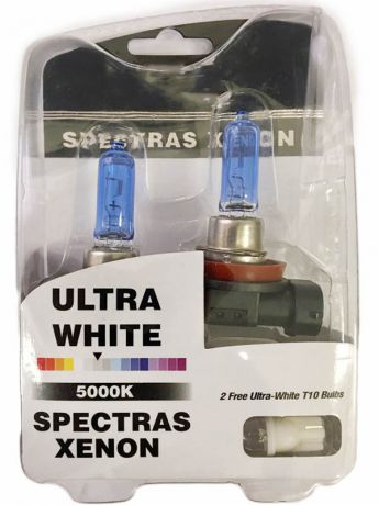 Лампа AVS Spectras Xenon H11 12V 75W T10 5000K 2+2шт A07247S