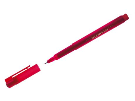 Ручка капиллярная Faber-Castell Broadpen 1554 0.8mm корпус Red, стержень Red 155421