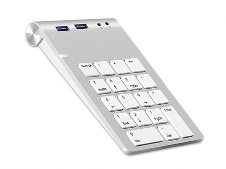 Клавиатура XtremeMac Mechanical Numpad USB 3.0 + AUX Silver XM-NPHUB32-AU-SLV