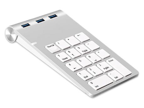 Клавиатура XtremeMac Mechanical Numpad 3xUSB-A Ports Silver XM-NPHUB33-SLV