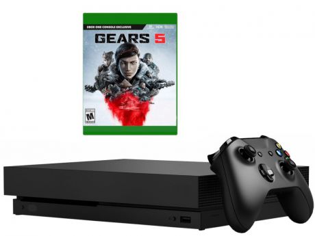 Игровая приставка Microsoft Xbox One X 1Tb Black + Gears 5 CYV-00331