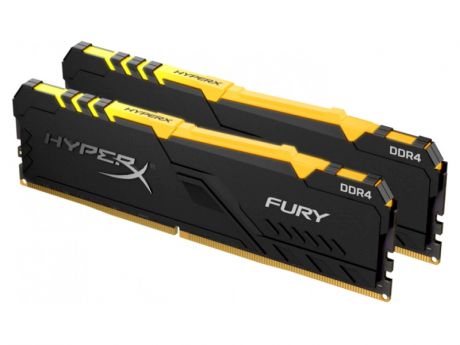 Модуль памяти Kingston HyperX Fury RGB DDR4 DIMM 2400Mhz PC-19200 CL15 - 32Gb Kit (2x16Gb) HX424C15FB3AK2/32