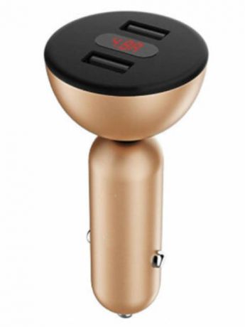 Зарядное устройство Baseus 360° Rotation Daul Input Digital Display Car Charger Gold CCALL-YT0V