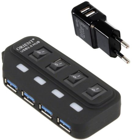 Хаб USB Orient BC-306PS USB 4 ports