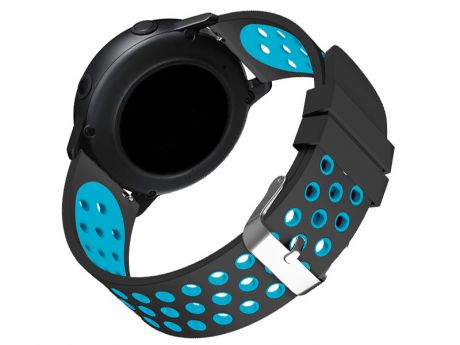 Аксессуар Ремешок DF для Samsung Galaxy Watch Active sSportband-01 Black-Blue