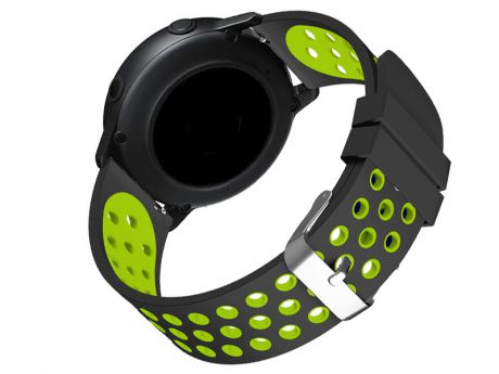Аксессуар Ремешок DF для Samsung Galaxy Watch Active sSportband-01 Black-Green