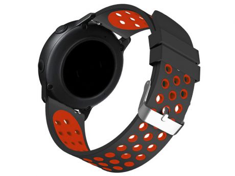 Аксессуар Ремешок DF для Samsung Galaxy Watch Active sSportband-01 Black-Red