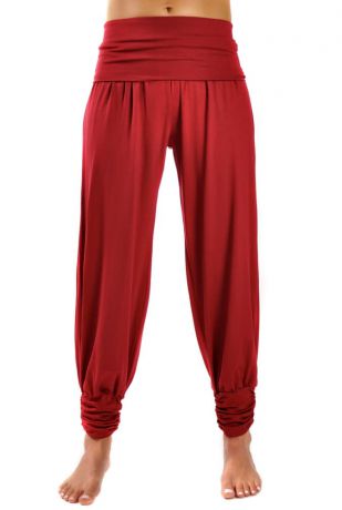 Штаны- гаремы длинные YogaDress (0,3 кг, XL (50), бордо / черешневый)