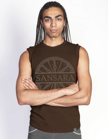 Майка мужская Sansara YogaDress (0,2 кг, S (46), коричневый)
