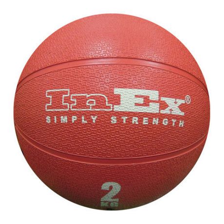 Мячи медицинские набивные Medicine Ball INEX (2 кг, 19.5 см, красный)