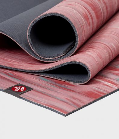 Коврик для йоги Manduka EKO Mat 6мм из каучука (3 кг, 180см, 6 мм, красный, 66см (Rapport Marbled))
