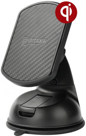 Автомобильное зарядное устройство Pitaka Qi Suction (Черный)