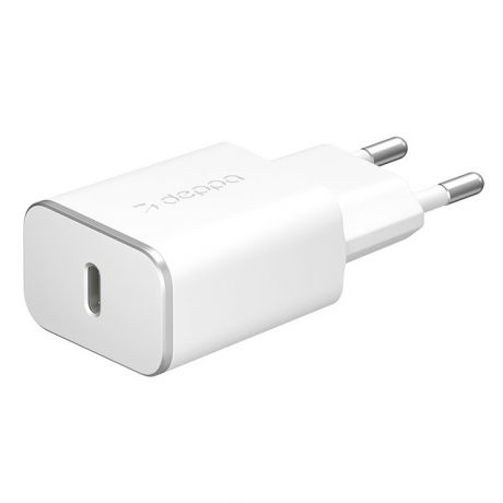 Сетевое зарядное устройство Deppa USB Type-C Power Delivery 18Вт (Белый)