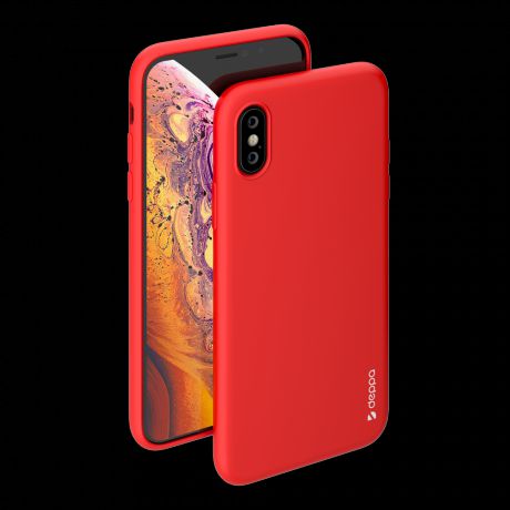 Чехол Deppa Gel Color Case для Apple iPhone X/XS (Красный)