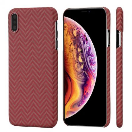 Чехол Pitaka MagCase для IPhone XS Max (Красно-оранжевый)