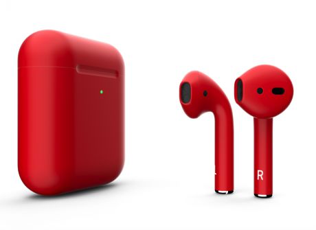 Беспроводные наушники Apple AirPods 2 Color (беспроводная зарядка чехла) Красный