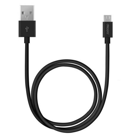 Кабель Deppa USB to micro USB Cable 1.2m (Черный)