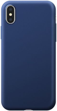 Чехол Deppa Case Silk для Apple iPhone XS (Синий металлик)
