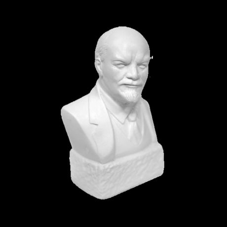 Сувенир, Скульптура Бюст Ленин В.И. 4х7х2см белая полировка полимерный камень