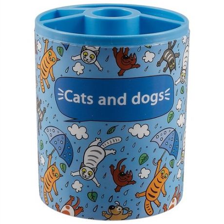 Стакан для пишущих принадлежностей Cats and dogs пластик