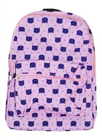 Рюкзак школьный "Коты на розовом"