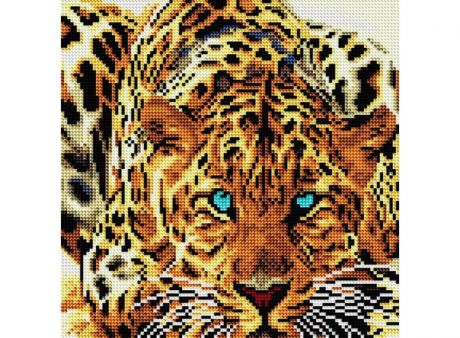 Набор для творчества Белоснежка Картина со стразами Леопард 30*30см