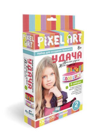 Набор для творчества, Оригами К.PixelArt™ Создание браслетов Удача в коробке, 2 браслета 02433