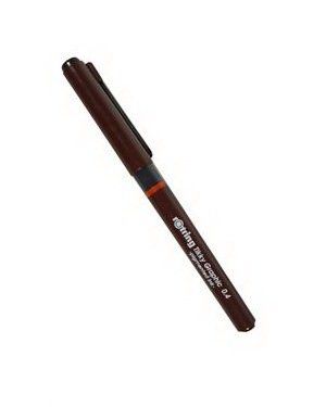 Ручка для черчения 0.4мм черная Tikky Graphic корп.бордовый, Rotring