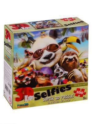 Пазл 3D Prime 3D 100 элементов Селфи на пляже (Zoo Beach Party Selfie)