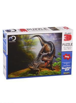 Пазл 3D Prime 3D 500 элементов Карнотавр против антарктопельты (Carnotaurus vs Antarctopelta)
