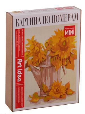 MINI16130173 Подсолнухи (холст на картоне, 16,5х13 см) (коробка) (ФР-00001163)
