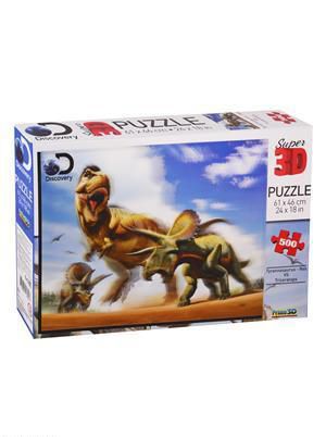 Пазл 3D Prime 3D 500 элементов Тираннозавр против трицератопса (Tyrannosaurus vs Triceratops)