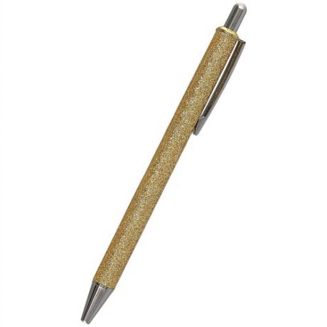 Ручка шариковая автоматическая синяя Glitter gold happiness
