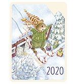 Календарь карманный 2020 Мышка на лыжах 6794-1К
