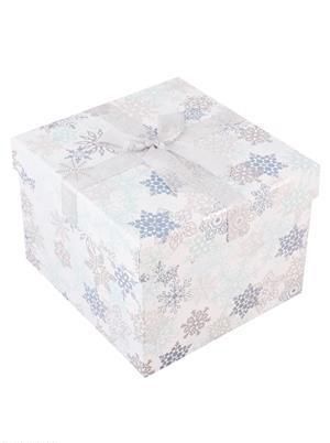 Коробка подарочная Морозный узор 12*12*9cм, картон