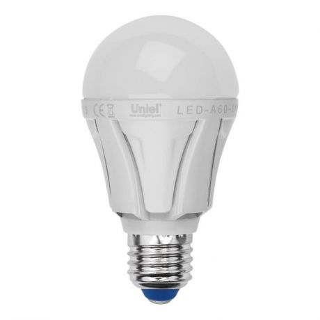 Лампа светодиодная (07886) Uniel E27 11W 3000K матовая LED-A60-11W/WW/E27/FR ALP01WH