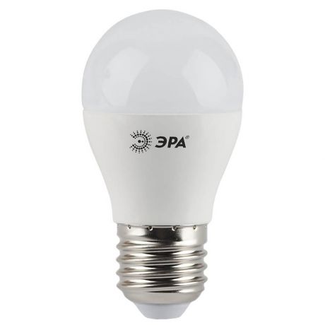 Лампа светодиодная ЭРА E27 5W 4000K матовая LED P45-5W-840-E27