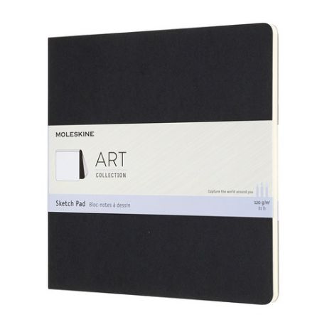Блокнот для рисования Moleskine ART SOFT SKETCH PAD 190x190мм 88стр. мягкая обложка черный 6 шт./кор.