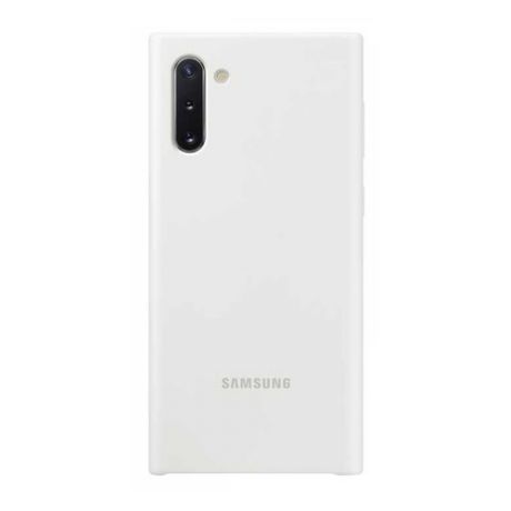 Чехол (клип-кейс) SAMSUNG Silicone Cover, для Samsung Galaxy Note 10, белый [ef-pn970twegru]