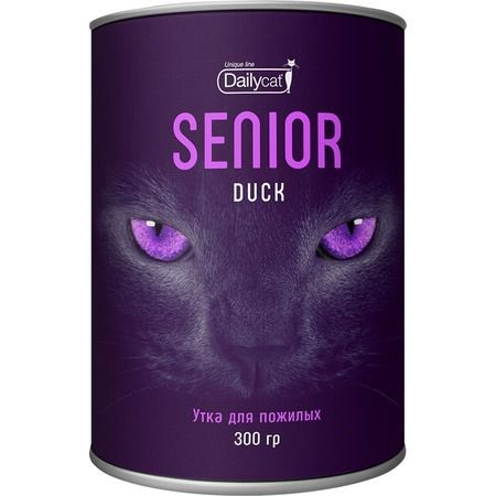 Dailycat Сухой корм Dailycat Unique line Senior для пожилых кошек с уткой - 300 г