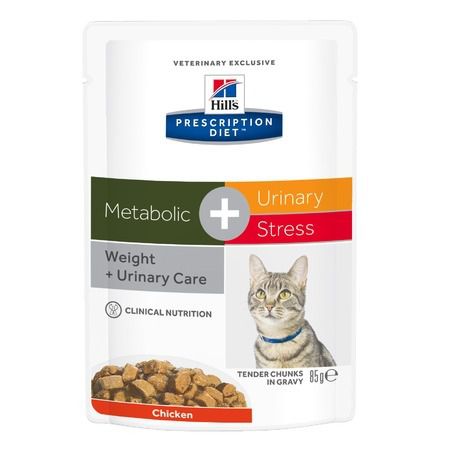 Hills Hills Prescription Diet Metabolic+Urinary Stress влажный диетический корм для кошек для поддержания веса и здоровья мочевыводящих путей - 85 г