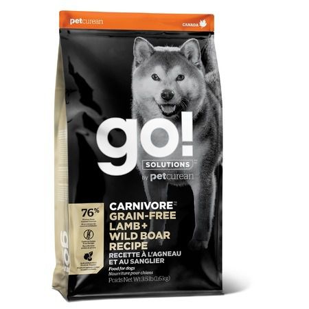 GO! Natural Holistic Сухой беззерновой корм GO! Carnivore GF Lamb + Wild Boar для собак всех возрастов c ягненком и мясом дикого кабана